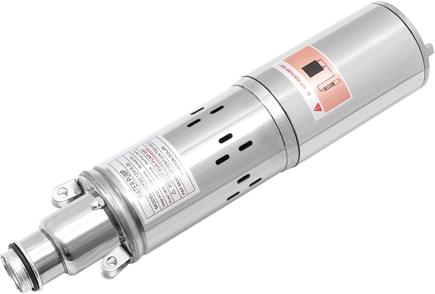 Deep Well Submersible Pump DC 12V 180W Electric Solar Powered Water Pump, 5.3 GPM Flow, 82ft Lift, Farm Ranch Irrigation Submersible Bore Hole Deep Well Pump