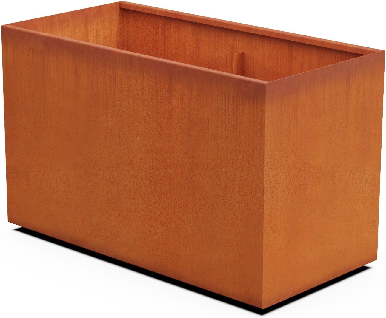 Extra Large Corten Steel Planter – 48x24x30 Large Rectangular Planters for Outdoor Plants, Commercial Grade Metal Planter Box for Patios and Landscapes
