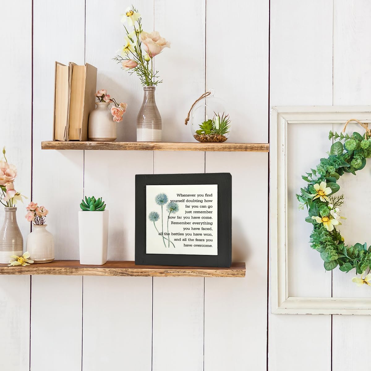 Inspirational Quote Wood Plaque Sign, Be Brave Sign, Whenever You Find Yourself... Box Wood Plaques Desk Décor, Motivational Box Wood Sign, Graduation Decor Gift, Inspirational Quotes Gift