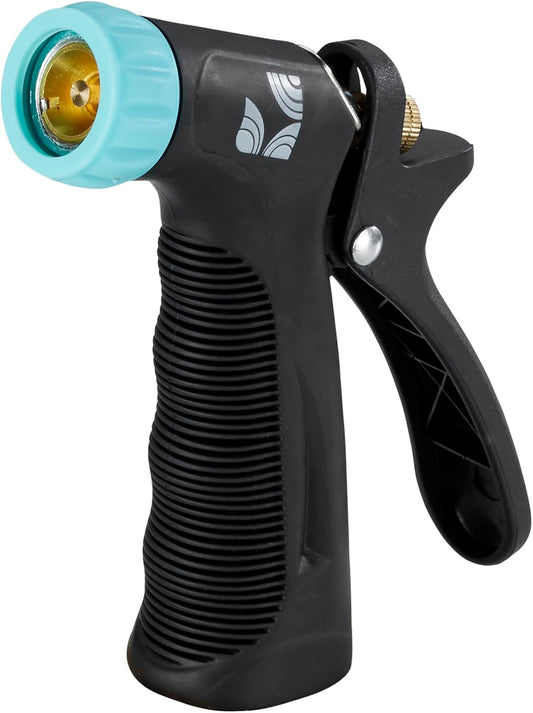 Industrial Hot/Cold Water Jet Hose Nozzle 500012 with Threaded Tip, Rear Trigger and Comfort Grip by New England Garden Tools for Cleaning Kitchens & Work Sites, Watering Plants & Yards, Washing Cars