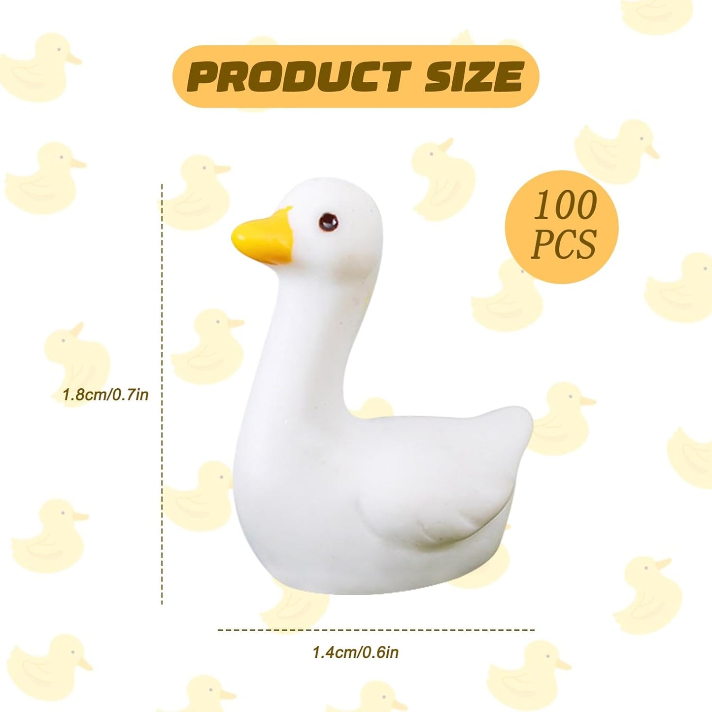 100pcs Mini Tiny Goose Figurines - Resin Geese Animal Statues for Halloween Decorations, DIY Crafts, Party Gifts, Stocking Stuffers, Micro Landscape Ornaments to Hide,Small Desk Goose Decor