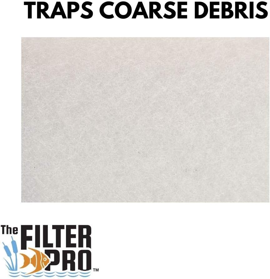Beige Coarse Filter Media, 2" Thick, 28" x 120" Roll, Perfect for Aquariums, Ponds or Water Gardens, Made in USA