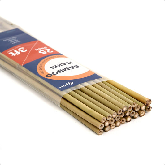 Bamboo Stakes 3FT Garden Stakes Plant Stakes for Indoor and Outdoor Climbing Plants Poles Sticks Support Tomatoes Eggplants Beans 25 Pack