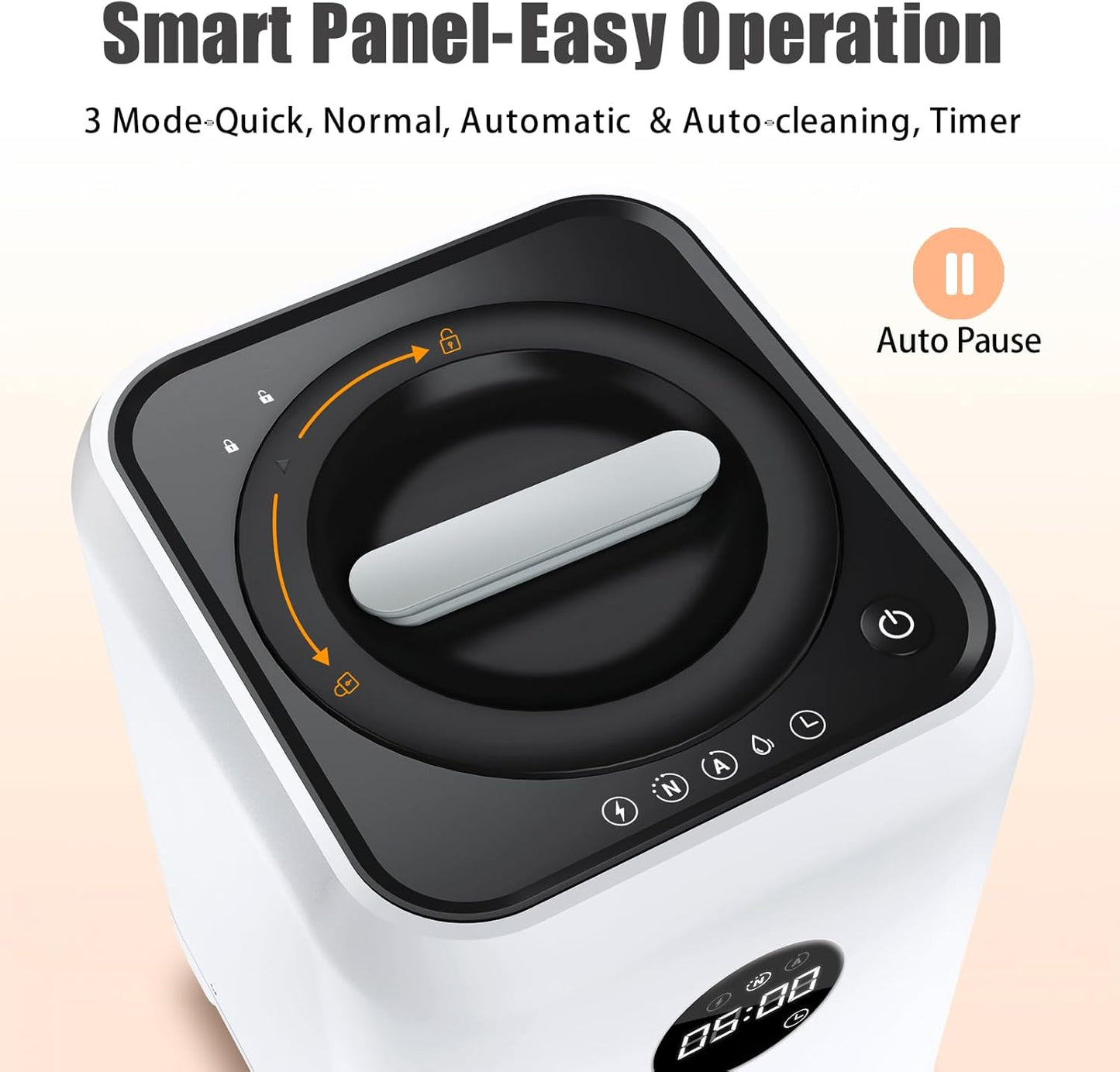 3L Electric Compost Bin Kitchen Composter Counter Top with 2 Detachable Carbon Filter, Auto-Cleaning, Smart Panel, 3 Mode Food Waste Composter for Home, Turn Waste into Dry Fertilizer Machine