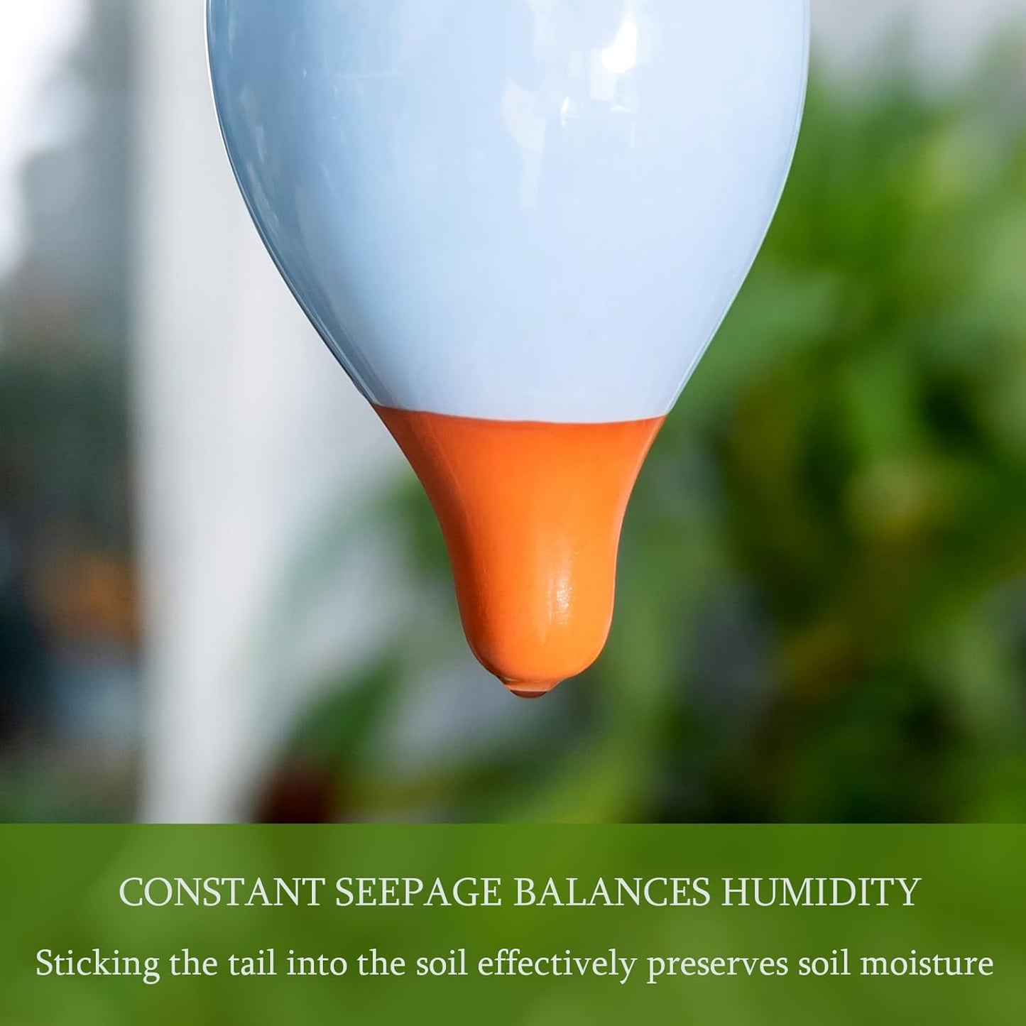 Self-Watering Planter Insert - 2 Pack Automatic Watering System for Indoor and Outdoor Potted Plants - Eco-Friendly Blue & Green Design with 300ml Capacity for Vacation Moisture Control