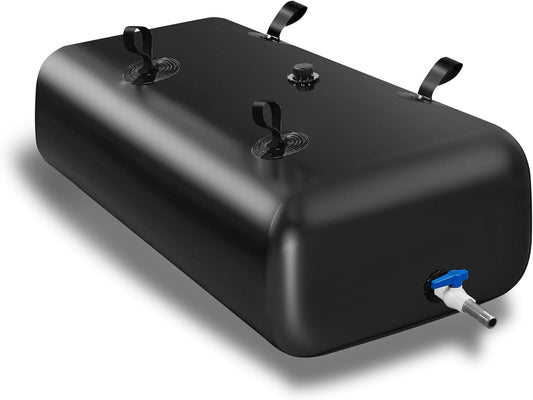 330 L/87 Gal Water Bladder Tank, Foldable Portable Water Storage Container, Emergency Water Bag for RV, Truck Bed, Fire Prevention, Drought Resistance, Black