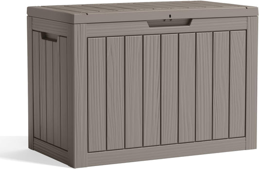 DRATO 45 Gallon Deck Box, Outdoor Storage Box for Patio Furniture, Patio Cushions, Gardening Tools, Pool Supplies 480lbs Weight Capacity,Waterproof Resin Storage Boxes