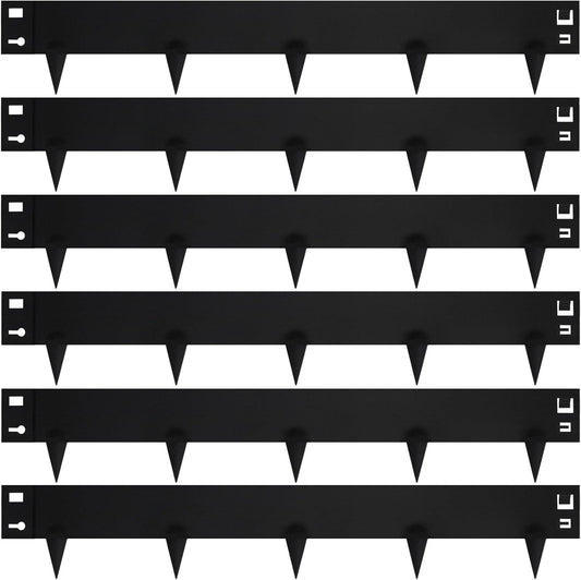 42" L X 7.9" H Metal Landscape Edging, 6 Pack Heavy Duty Galvanized Steel Garden Edging,42 Inch Garden Edging Border for Lawn, Pathway, Yard