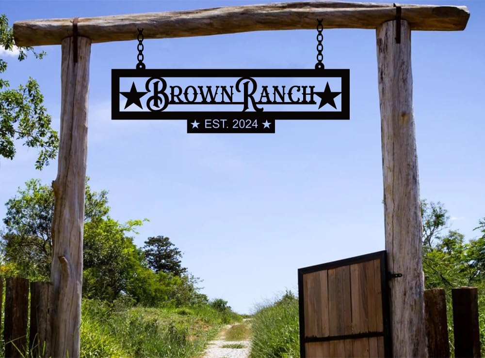 Custom Metal Family Name Farmhouse Sign, Last Name Sign for Farm, Farm Address Sign, Ranch or Farm Signs Indoor Outdoor Personalized, Farmhouse Signs Wall Decor, Farm Sign,