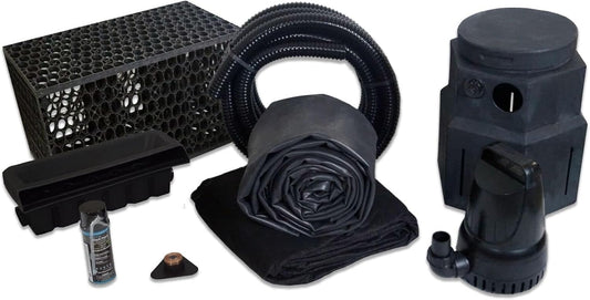 HALF OFF PONDS Pond Free Cascade 4100 Waterfall Kit with MatrixBlox, 10' x 20' EPDM Liner and 4,100 GPH Pump - PMDPB8