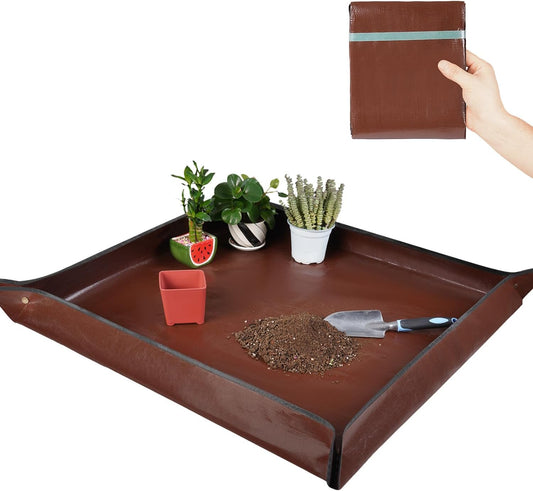 39.5"x 39.5" Extra Large Potting Mat for Indoor Plants Transplanting and Potting Soil Control-Gardening Gifts for Plant Lovers