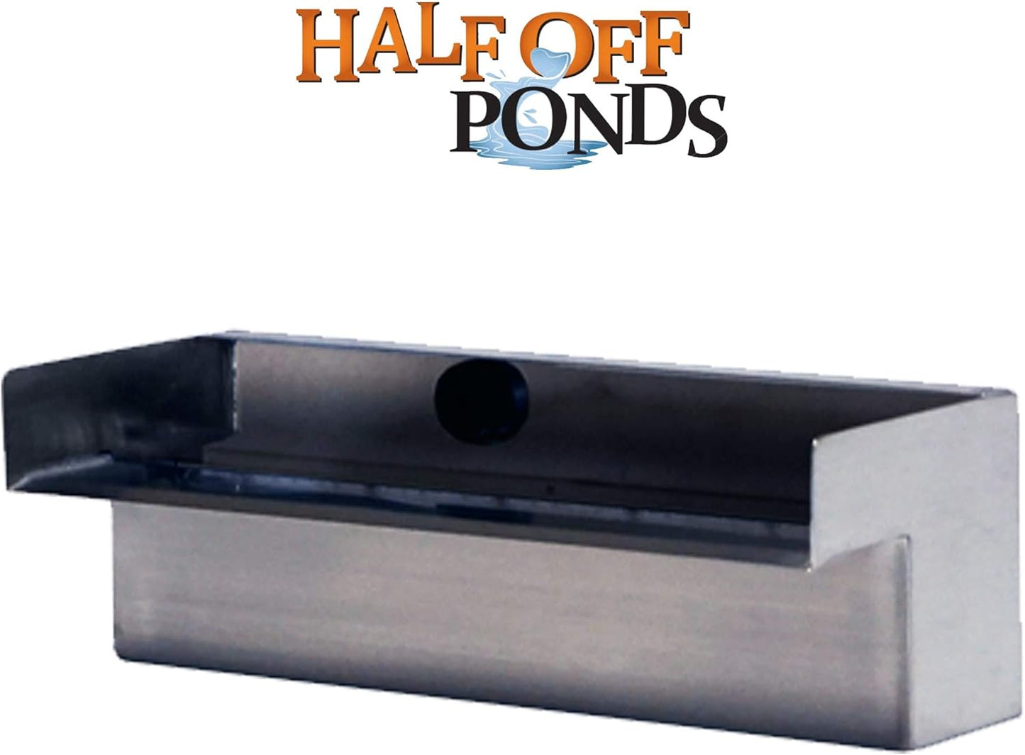 HALF OFF PONDS Steel Elegance 12" Stainless Steel Spillway - STE12-HOP