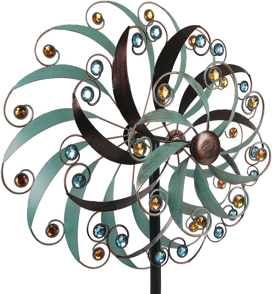 Stargarden Large Metal Wind Spinners for Outdoor, Metal Yard Art Wind Sculptures & Spinners for Yard and Garden Decorations (20x80 Inches)