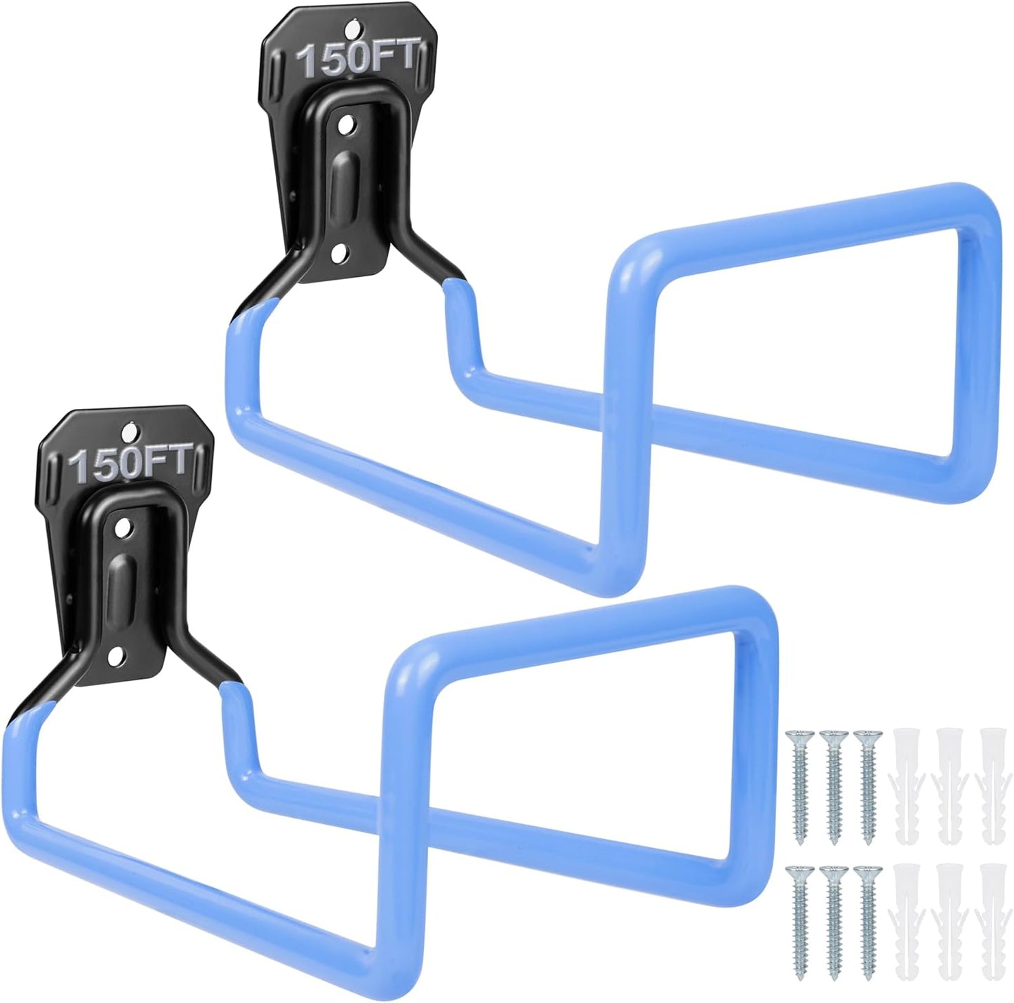 2PCS Hose Hanger Wall Mount - Metal Garden Hose Storage Water Hose Holders for Outside Heavy Duty Hose Reel for Water Hose