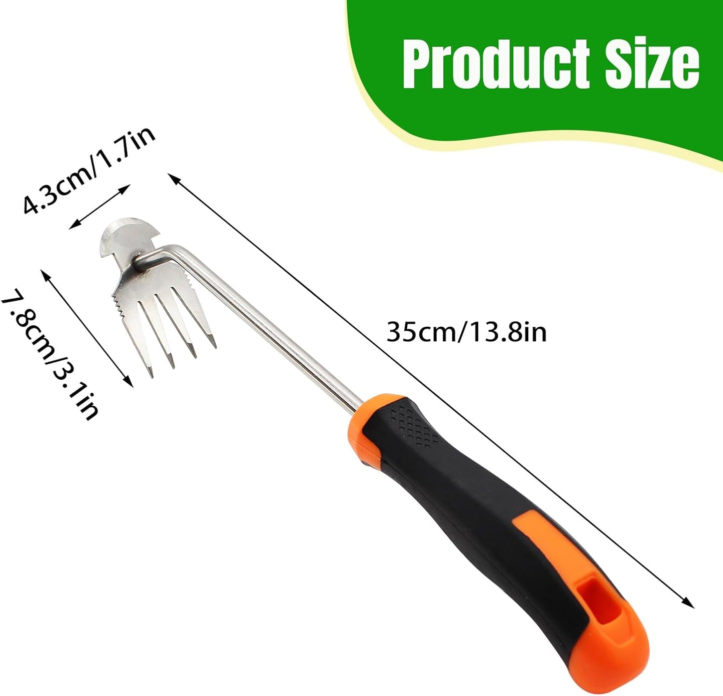 Weed Puller Tool - 2 Pieces Weeding Tool, Garden Tools, Premium Manganese Steel Forged Weed Puller, Hand Weeding Tool for Gardening with Handle 35cm