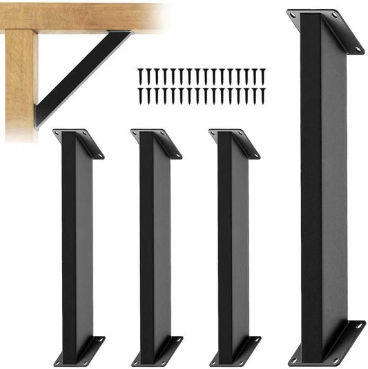 45 Degree Angle Support Brackets, 45° Heavy Duty Connector Brace Bracket Kit for Wooden Structures Support for Gazebos, Tree Houses, Cabins and Patios DIY Kit (4pcs)