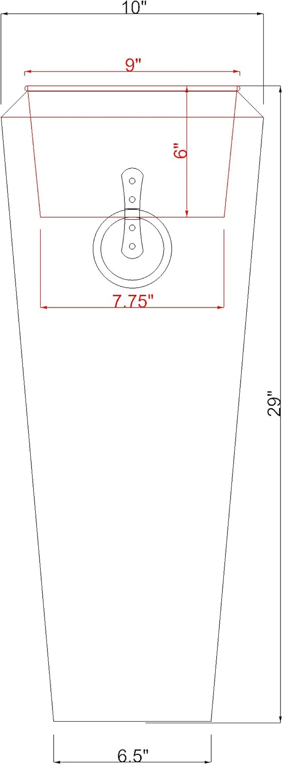 H Potter Tall Planter Antique Copper Patio Deck Indoor Outdoor Garden Flower Planters Set of 2