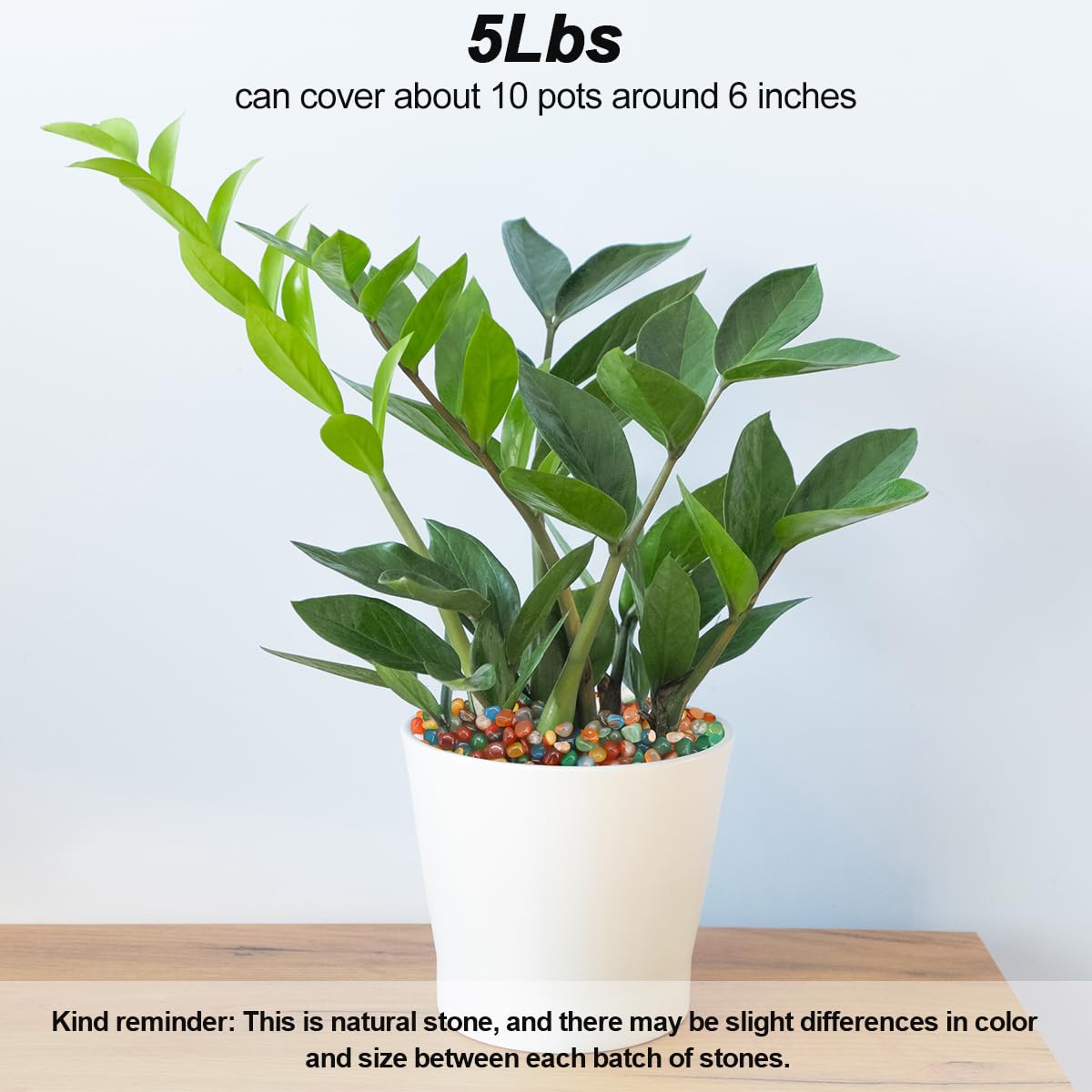 Vase Filler,Landscaping Pebbles, River Rocks Decorative Ornamental Pebbles, DIY Smoothed Rocks for Potted Plant Resin Art Vase Fillers Aquarium Gravel Rocks (Colorful, 5 Pounds)