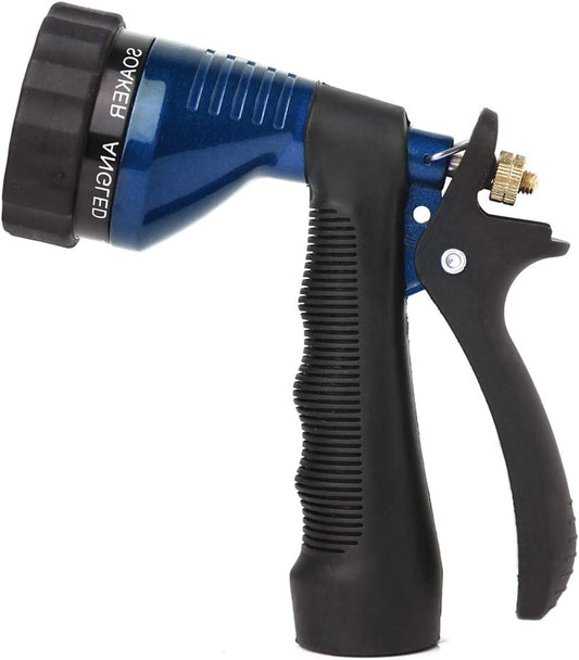 GREEN MOUNT Water Hose Nozzle Spray Nozzle, Metal Garden Hose Nozzle with Adjustable Spray Patterns