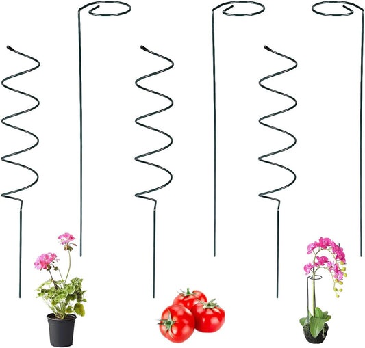 15.75″ Spiral Tomato Plant Stake, Small Spiral Plant Support, Garden Twist Stick for Climbing Plants, Indoor/Outdoor Plant and Rose