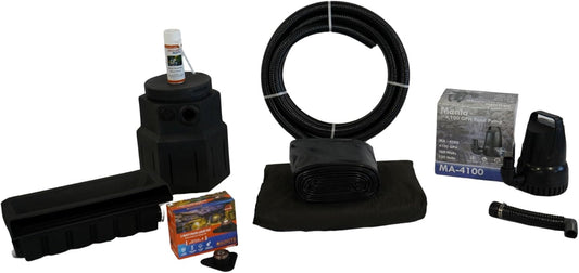 HALF OFF PONDS Pond Free Cascade 4100 Waterfall Kit with 10' x 30' PVC Liner and 4,100 GPH Pump - PVCPMDP2
