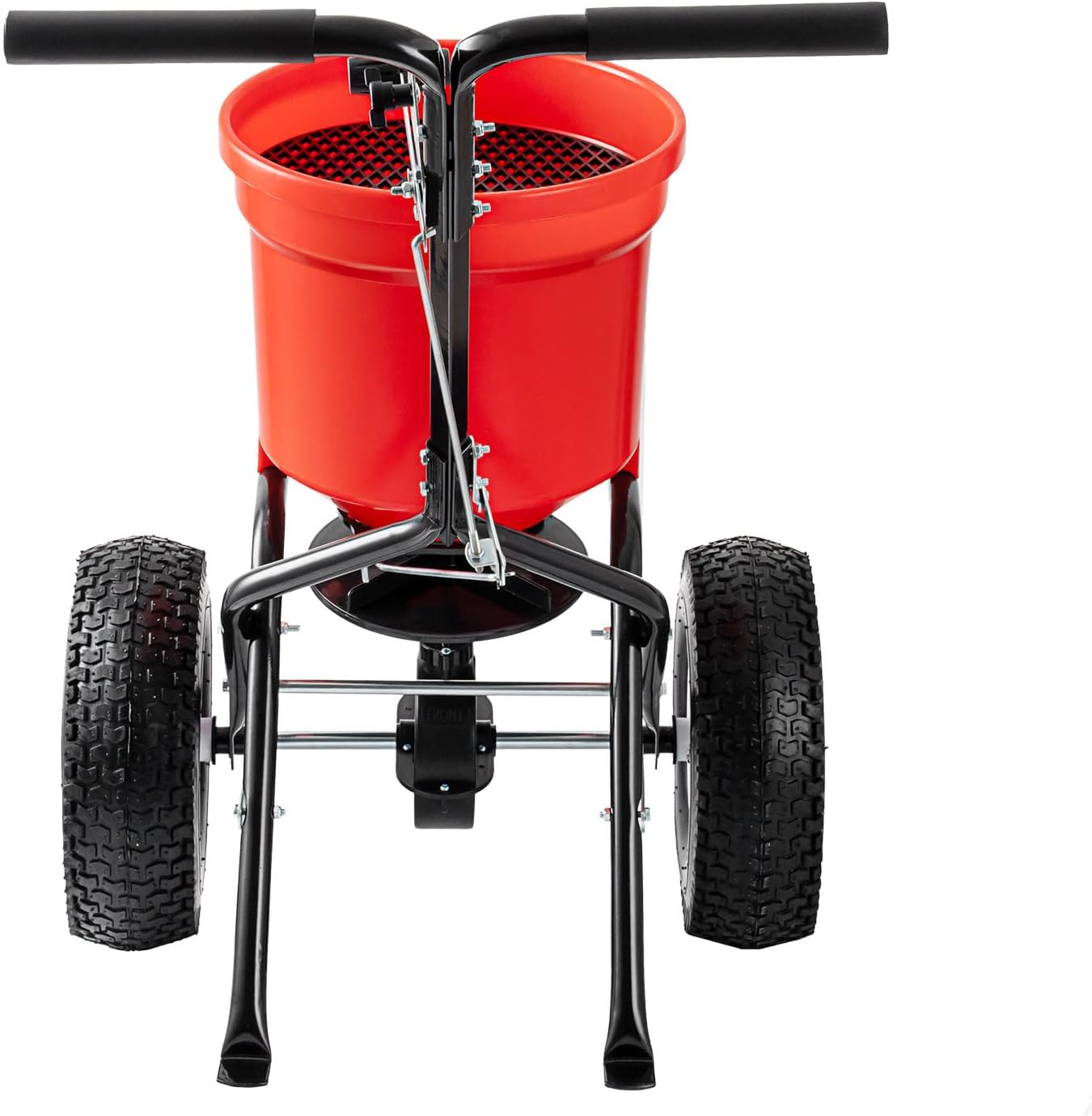Broadcast Spreader 90 LBS, Walk-Behind Fertilizer Spreader with 12.5" Pneumatic Wheels, Push Salt Spreader for Lawn, Seed, Fertilizer & Ice Melt