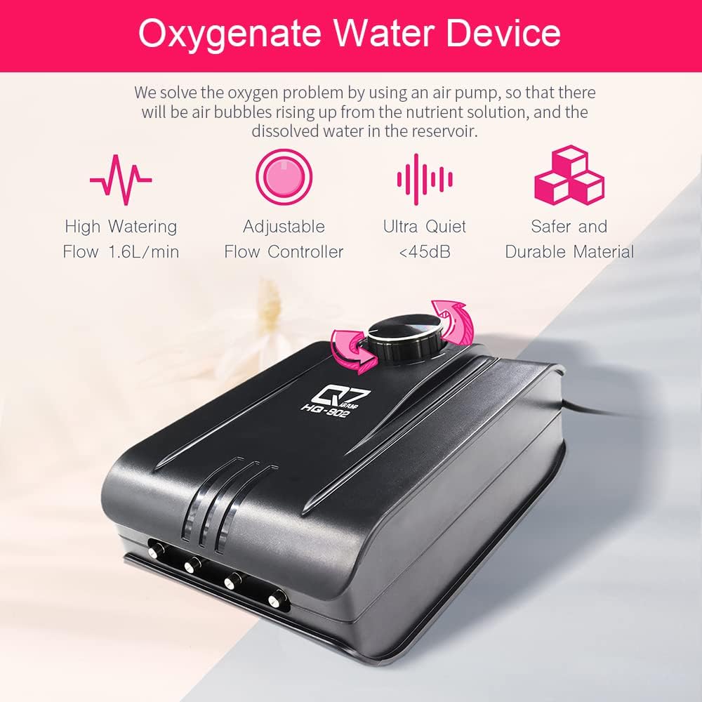 4 Hydroponic Buckets Kit for Plants, Hydroponics Growing System for Herbs/Tomato/Vegetables, DWC System with Air Pump & Germination Tray (Complete Indoor Hydroponic Gardening Supplies)