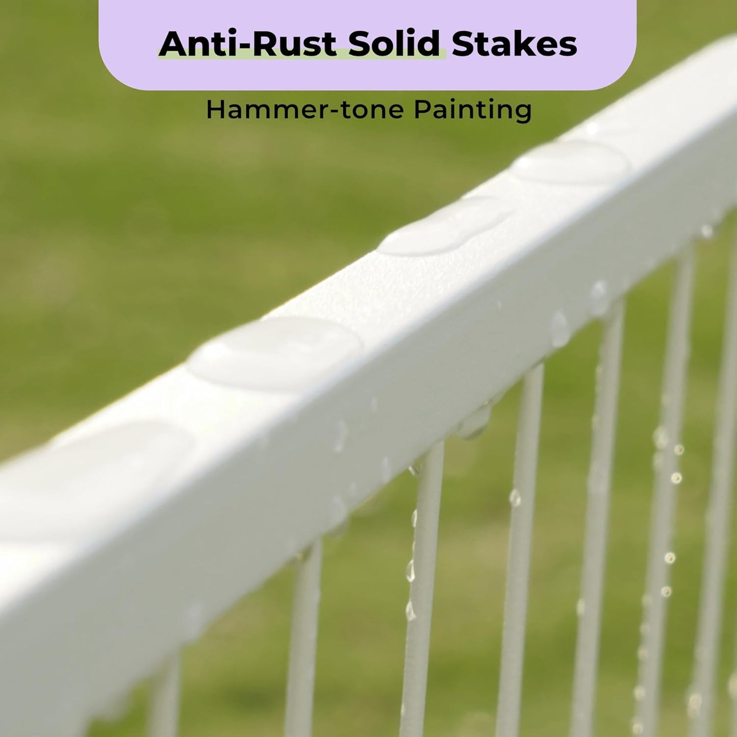 Decorative Garden Fence with Gate 24 in(H) x 29.7 ft(L) 16 Panels, Heavy Duty Metal Animal Barrier Fence for Yard, Flower Bed Fencing, Garden Border Fence, Easy Set Up, White