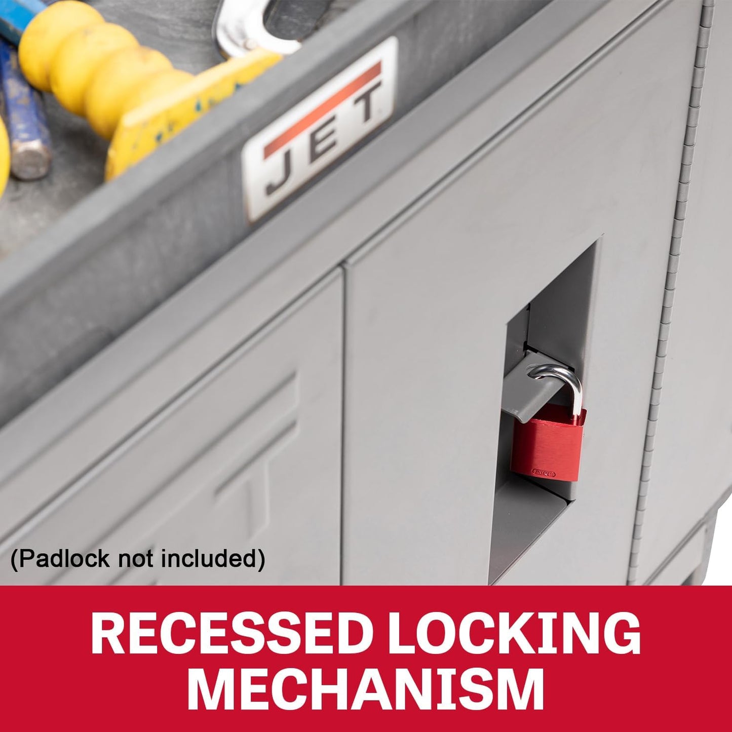 JET PUC-4126 Resin Utility Cart with JT1-126 Load-N-Lock Security System