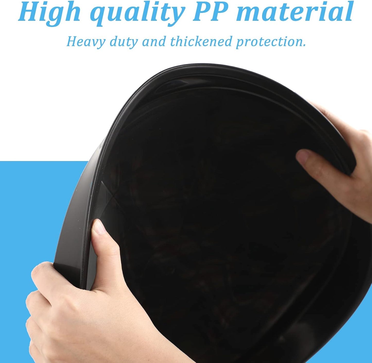 Eccliy 6 Pack Plastic Plant Saucer Heavy Duty Planter Saucers Large Plant Pot Saucers Plastic Water Trays for Indoors and Outdoors Flower Plant Plant Drip (Black,16 Inch)