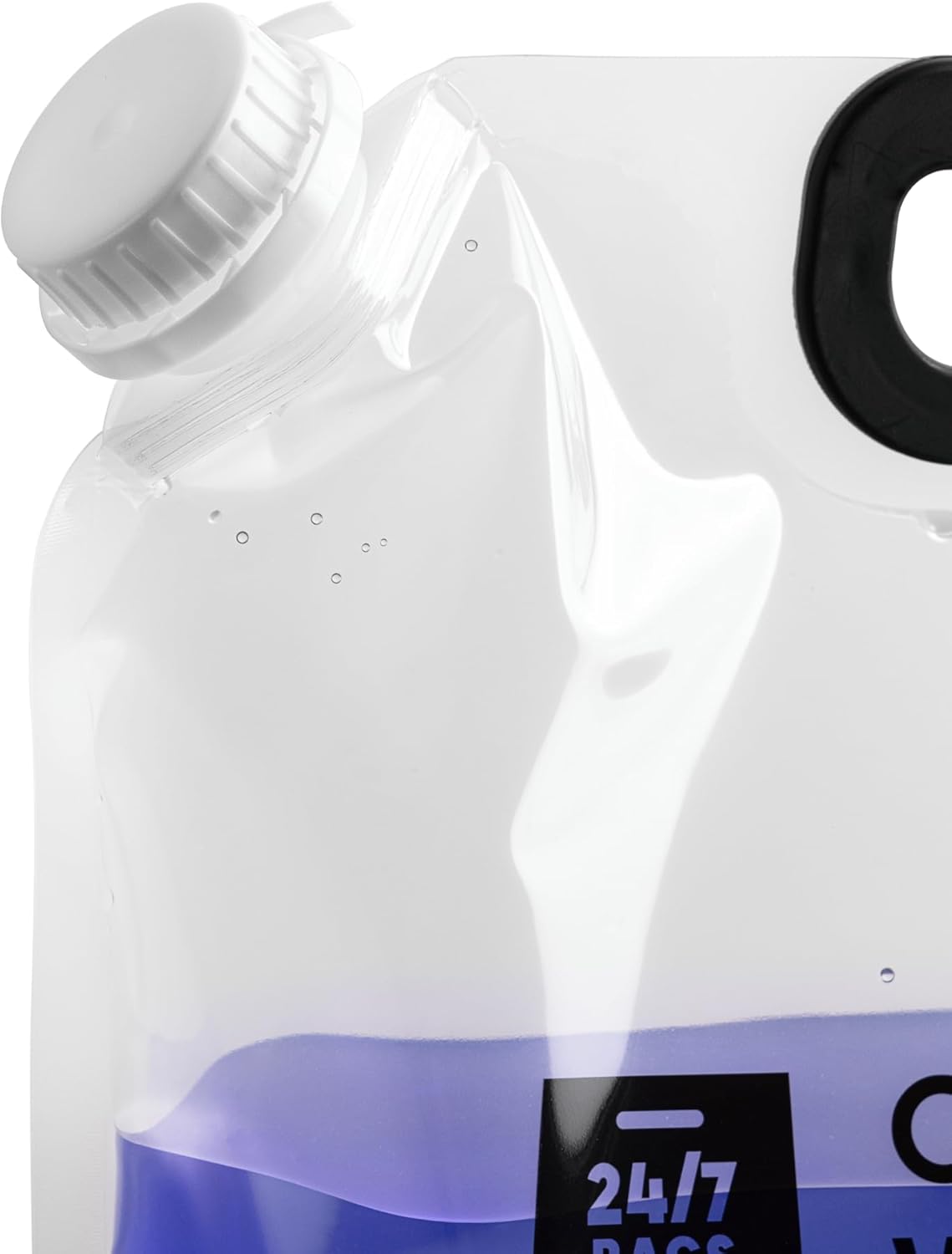 4 Pack Collapsible Water Container Bag 1.3 Gallon/5 Liter, Heavy Duty with Carry Handles, Hikes, Trips, Weather Emergencies, and More, Foldable Water Bag