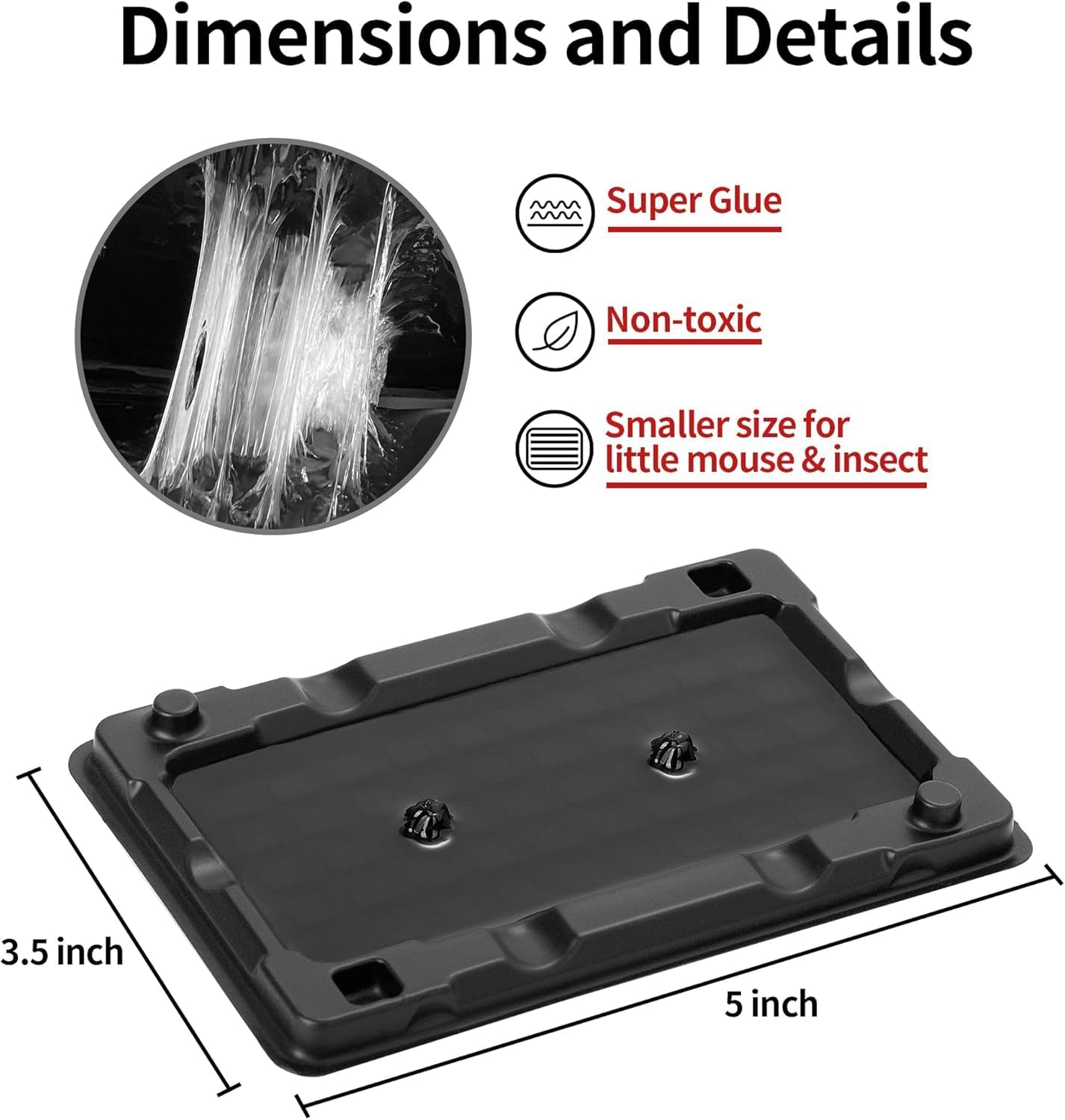 LULUCATCH Mouse & Insect Glue Traps, 10 Pack Pre-Scented Sticky Mouse Traps Indoor for Home, Non-Toxic Glue Boards for Mice, Cricket, Roach, Lizard, Bug, Pet Safe for House & Garage
