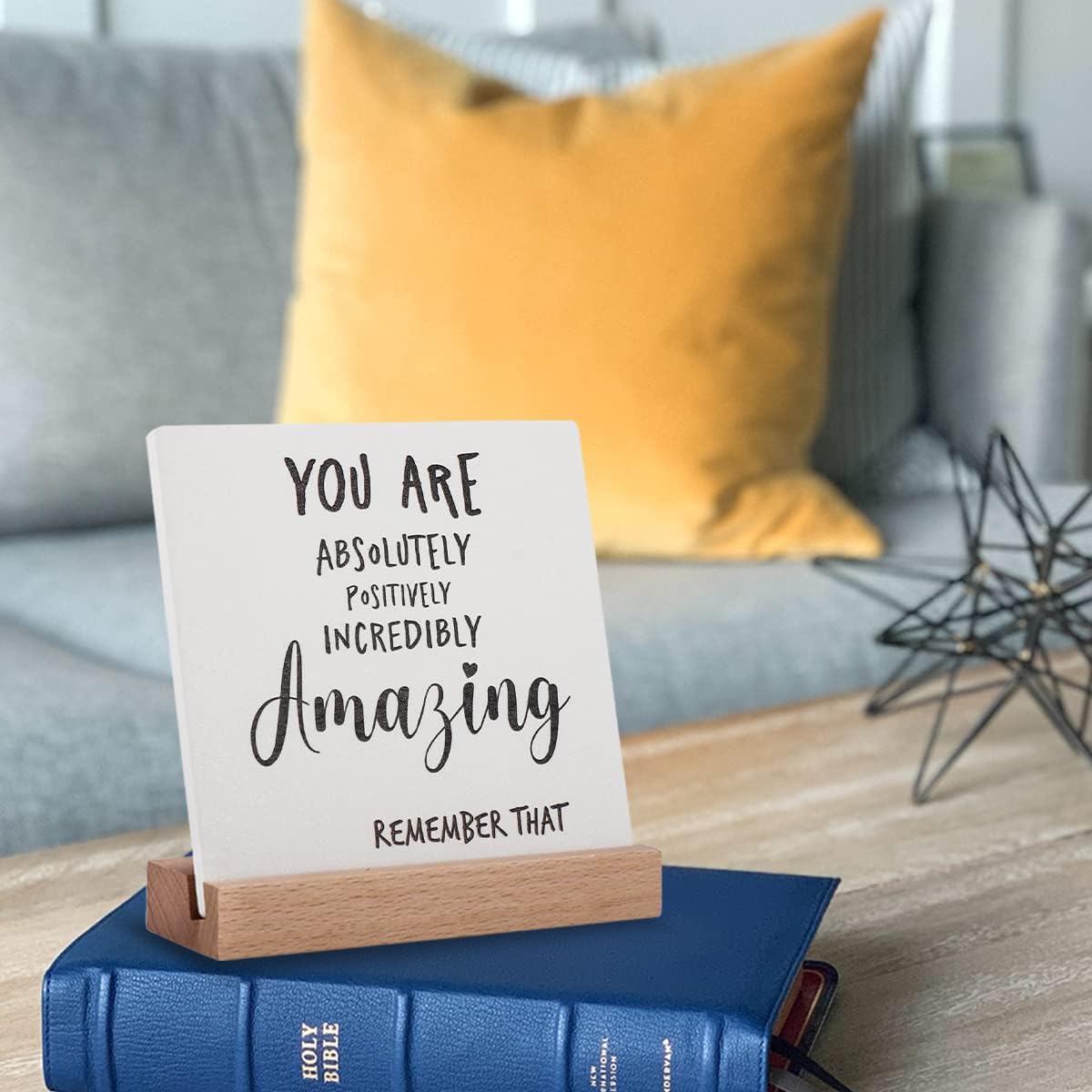 Inspirational Gifts for Women Friend Graduate Teen Girl Boy Birthday Christmas, Encouragement Decor Signs Cheer Up Hard Time Gifts, You are Amazing Motivational Desk Plaque for Office Home