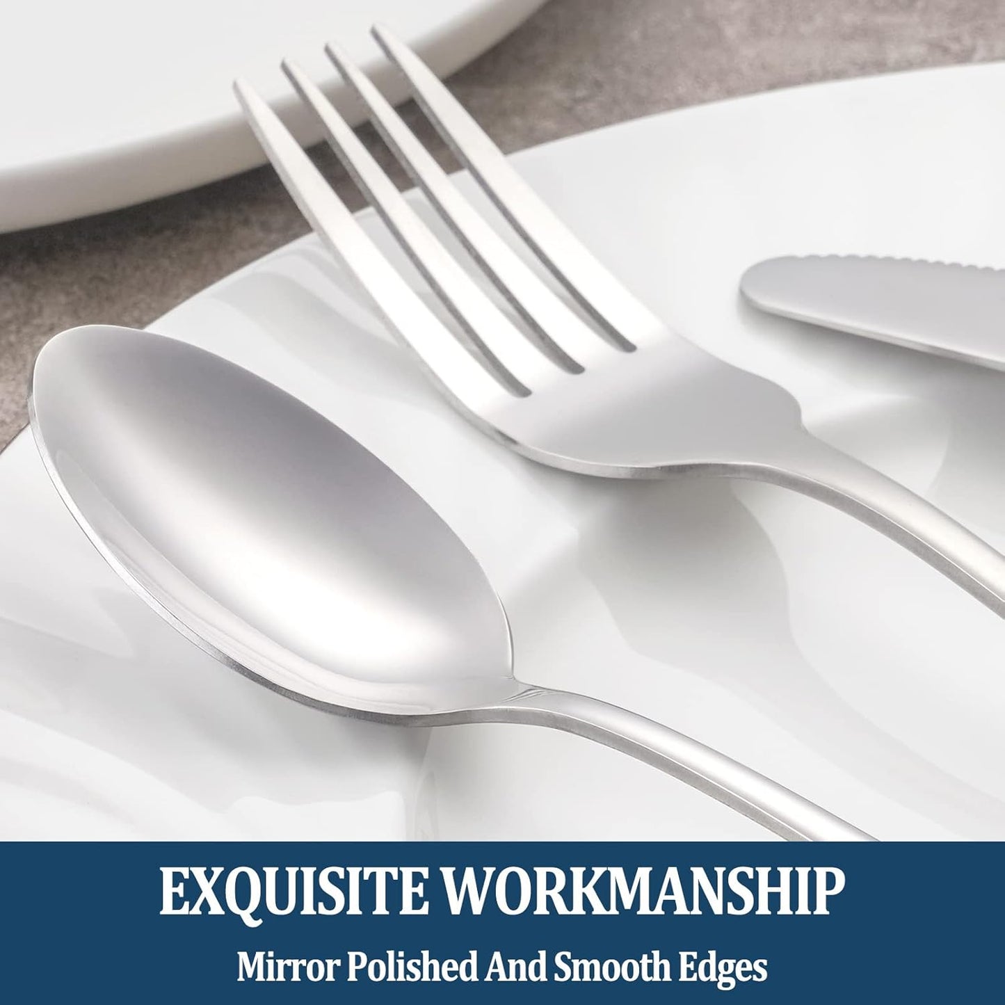 12 Piece Dinner Forks Set, Food-Grade Stainless Steel Silverware Forks, Cutlery Fork, Metal Fork for Home, Kitchen or Restaurant, Mirror Polished, Dishwasher Safe - 8 Inch