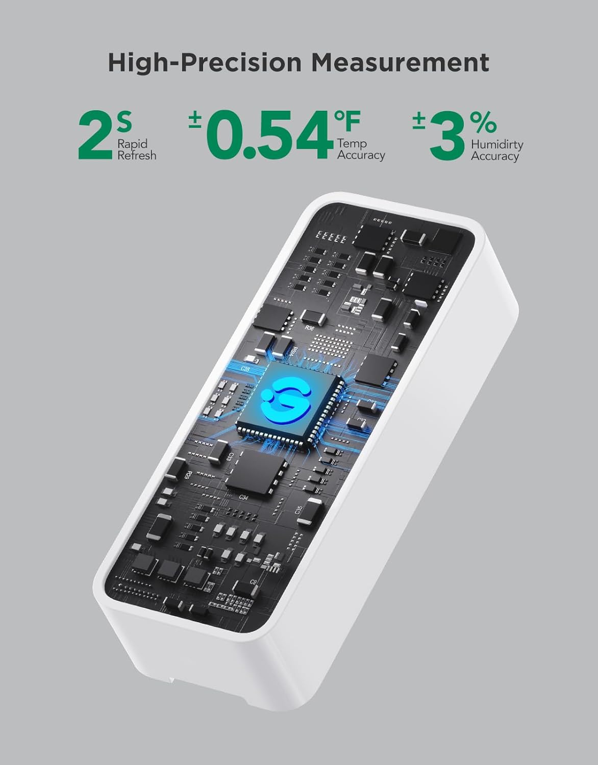 GoveeLife 262ft Bluetooth Hygrometer Thermometer H5110, Mini Humidity Temperature Sensor with App Notifications, 2-Year Free Data Storage Export, for Bedroom, Wine Cellar, Basements