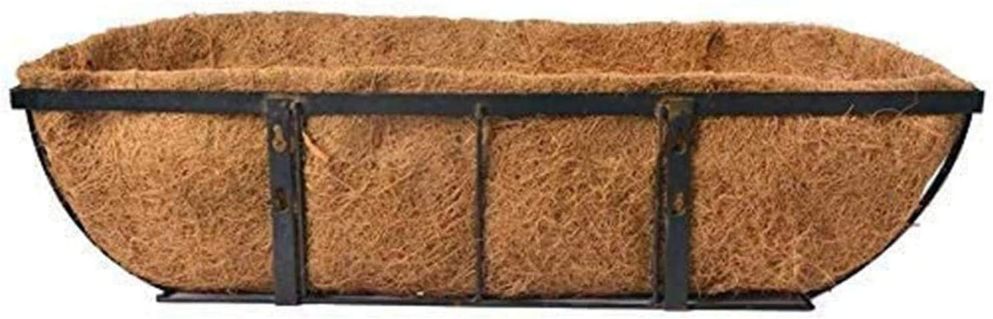 EROCK 2PCS Coco Liner Trough Coco Liner for Planters, 24/30/36/48 inch Half Moon Shape Trough Coco Coir Coconut Fiber Replacement Liner for Window Box, Wall Trough Planter (48inch-2pcs)