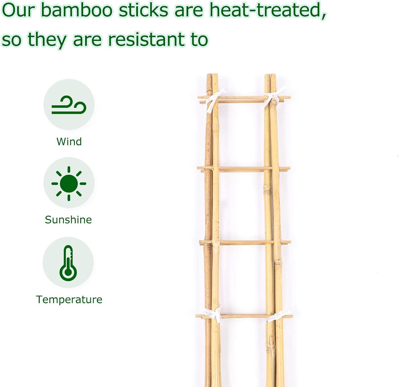 24 Inch Trellis for Potted Plants, 3 Pack Bamboo Trellis Indoor, Natural Garden Trellis for Climbing Plant Monstera Hoya Vegetables and Fruits