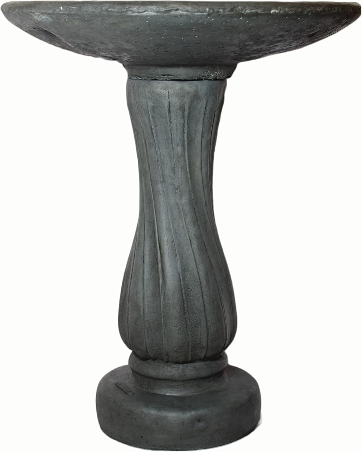 Spiral Birdbath- 29in Tall- Indigo