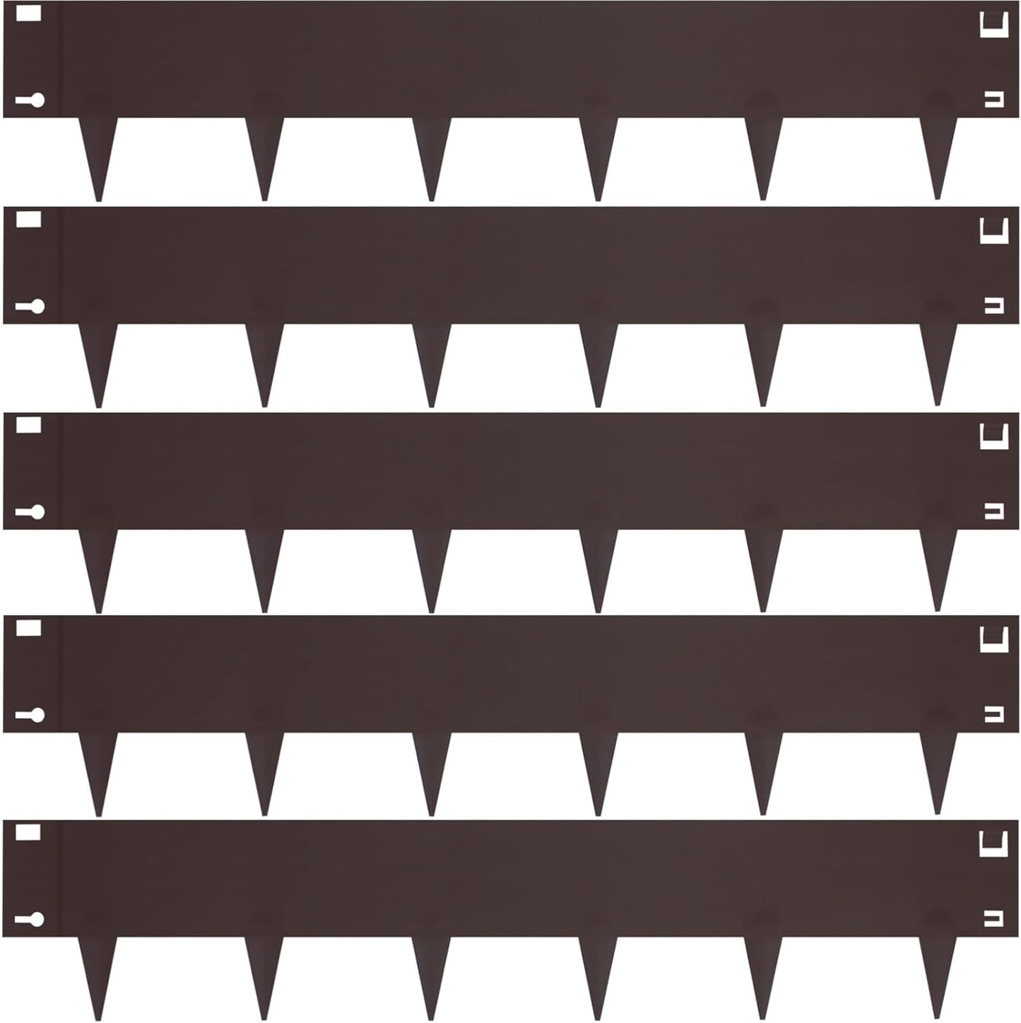 5 Pack Steel Landscape Edging,Metal Landscape Edging 40 Inch Strips, Metal Garden Edging 8 inch Depth, Steel Edging for Landscaping