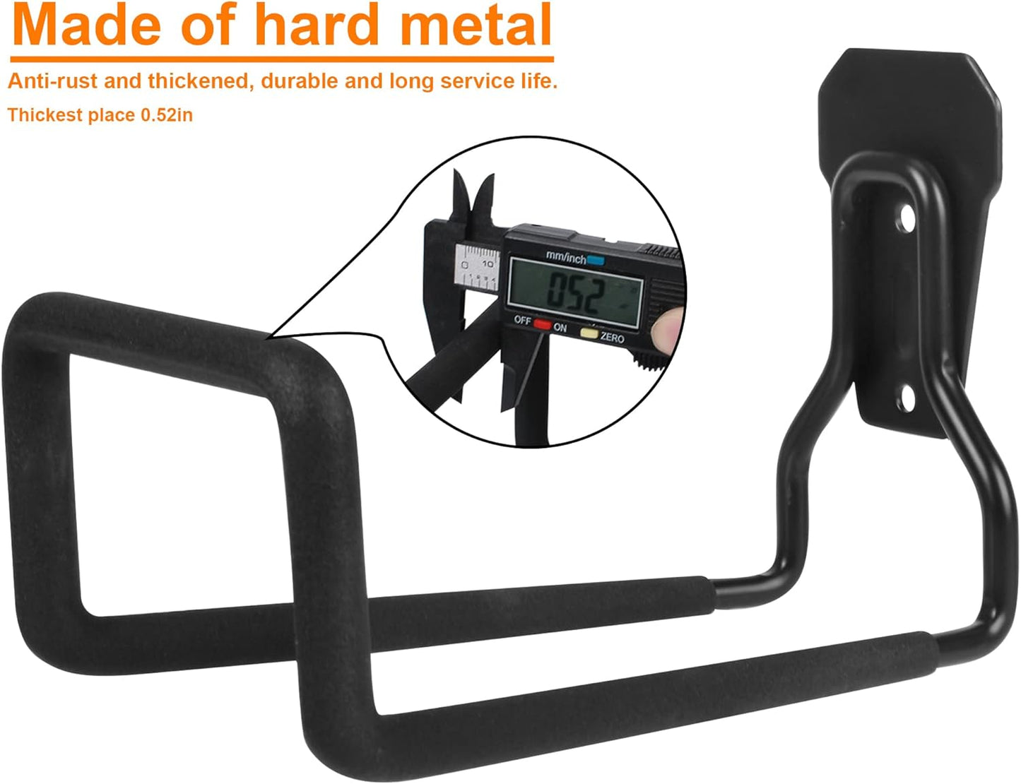 2pcs Heavy Duty Hose Hanger Garden Hose Storage Black Water Hose Holders for Outside Wall Mount Garden Hose Reel Hose Stand