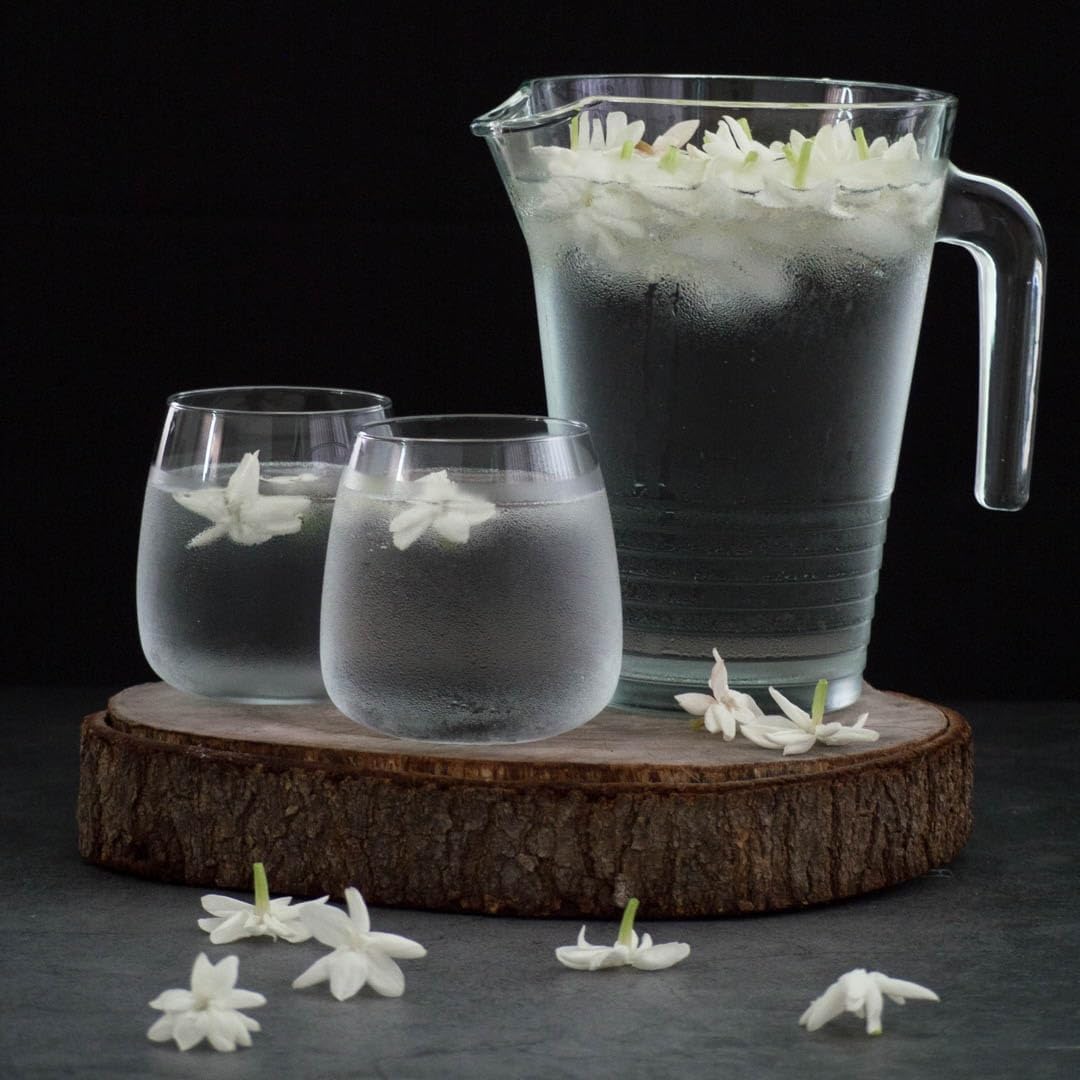 Arabian Jasmine (Jasminum Sambac) - Live, Fragrant, Blooming, Indoor/Outdoor Decorative Plant (4 Arab jas sacs)
