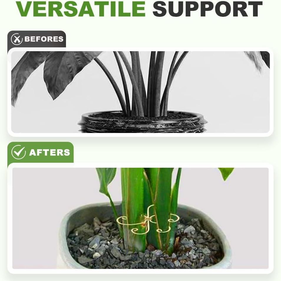 3 Pack Stackable Monstera Plant Support, Garden Plant Stakes for Indoor Outdoor Plants, Climbing Plant Support Structures Moss Pole Monstera Plant Holder Sticks Support Tall Potted Plants (3 PCS)