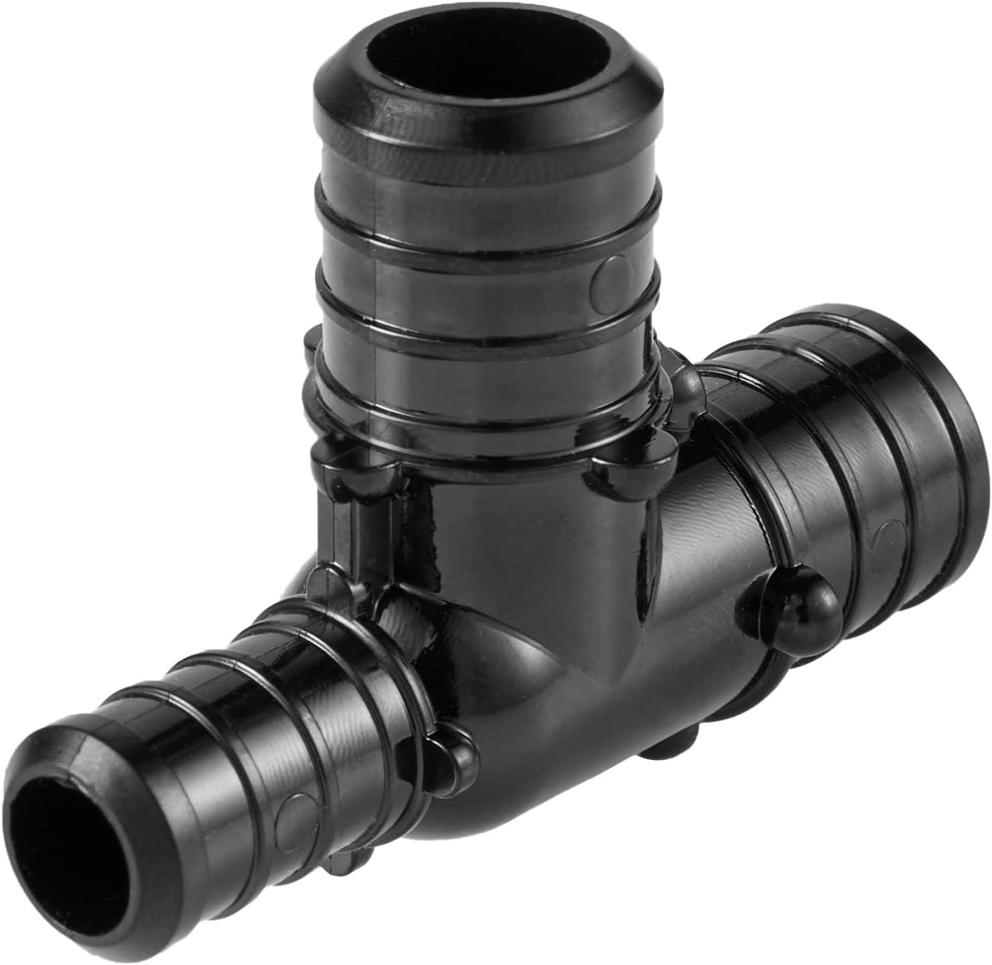 (Pack of 10) EFIELD Poly PPSU Barb Crimp Pex Fitting 3/4" X1/2" X 3/4" Reducing Tee, ASTM F2159,(PPSU1807032)