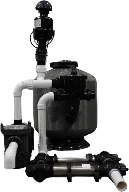 HALF OFF PONDS Simply Clear PRO Koi Pond Filter System with 2HP Blower, UV Clarifier & 1.5 HP Variable Speed Pump, Filters Ponds Up to 11,000 Gallons, Complete Kit with Bio Media, Multiport Valve