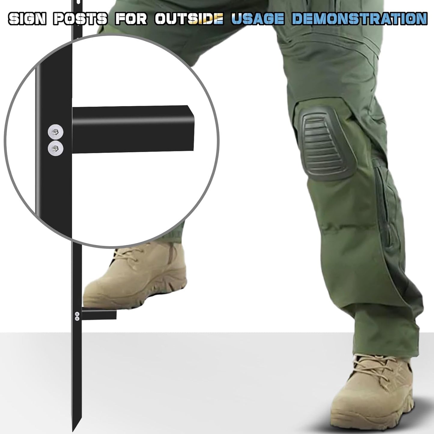 5 Pcs 46 inchens T-Bar Yard Sign Stakes Heavy Duty Metal Stake Yard Sign Holder/Black Steel Powder Coated Sign Posts for Outside/ 2mm Thickness Rust-Proof Outdoor Sign Holder for Outdoor Lawn Yard