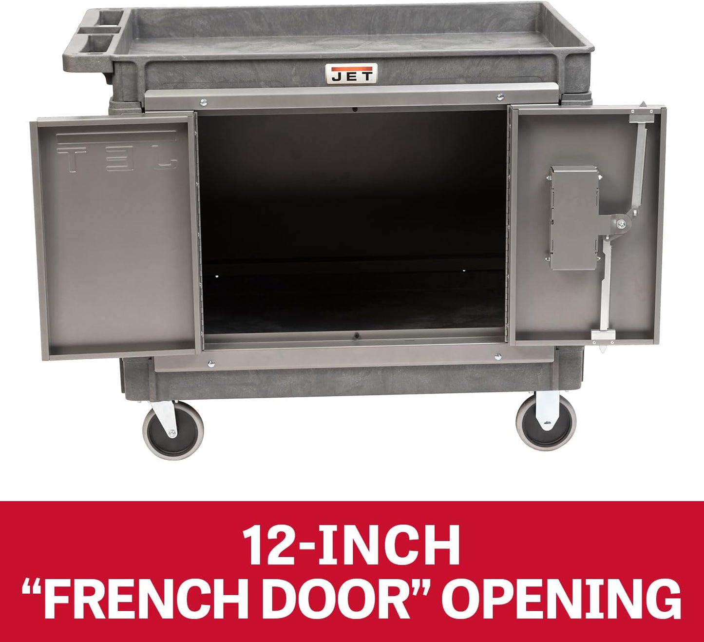 JET PUC-4126 Resin Utility Cart with JT1-126 Load-N-Lock Security System