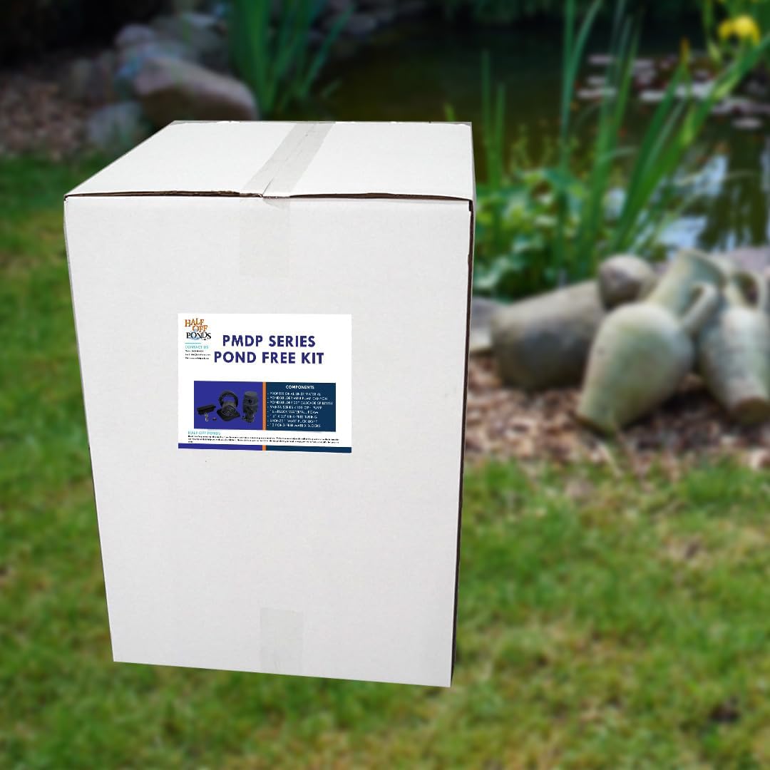 HALF OFF PONDS Pond Free Cascade 4100 Waterfall Kit with MatrixBlox, 10' x 30' PVC Liner and 4,100 GPH Pump - PVCPMDPB2