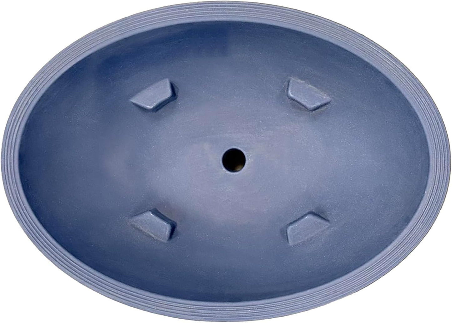 Crescent Garden Delano Oval Planter Bowl, Succulent Garden, Unique Indoor/Outdoor Double-Walled Plant Bowl with Plug- Oval Shape - 30" L x 21" W x 10" H (Caviar Black)