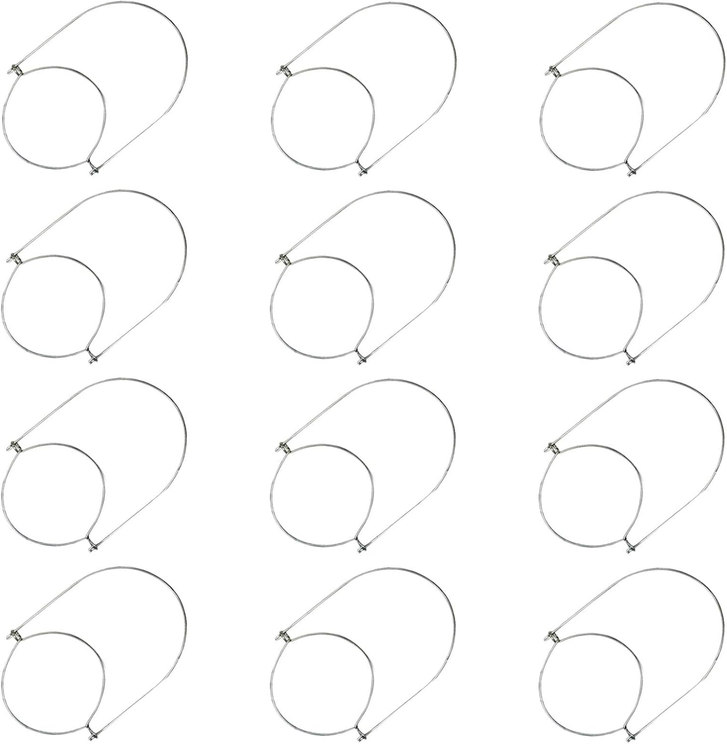 Decorman 12 Pack Stainless Steel Wire Handles (Handle-Ease) Mason Jar Hanger, Canning Jars Hanger, Ball Pint Jar, Jar Hanging Hook for Regular Mouth Mason, Silver