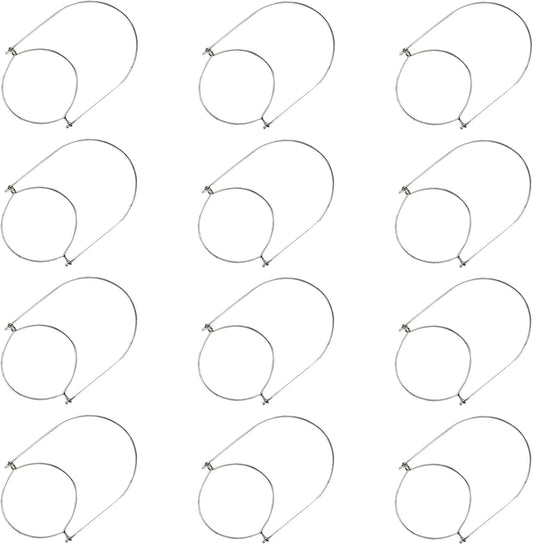 Decorman 12 Pack Stainless Steel Wire Handles (Handle-Ease) Mason Jar Hanger, Canning Jars Hanger, Ball Pint Jar, Jar Hanging Hook for Regular Mouth Mason, Silver